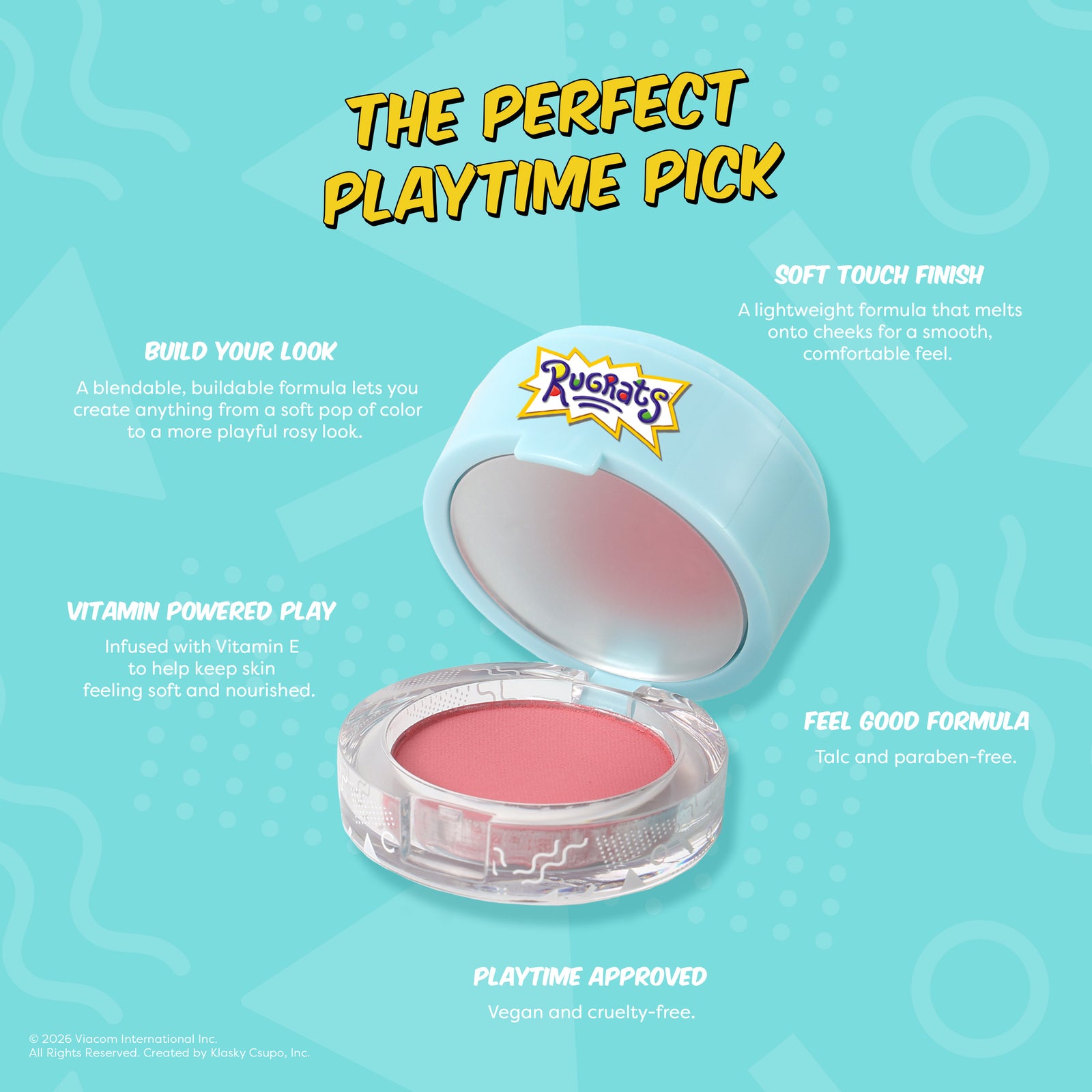 Rugrats | Playtime Flush - Soft Matte Flush With Sponge Applicator