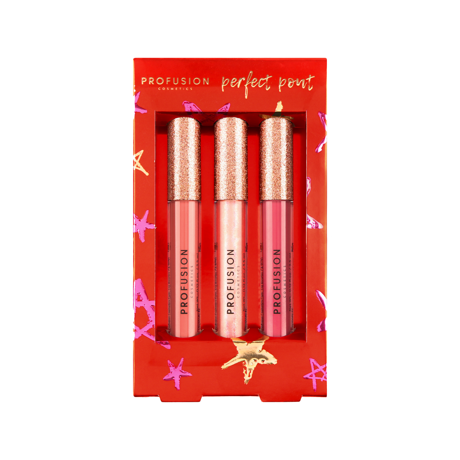 Crimson Perfect Pout – 3-Piece Lip Gloss Set