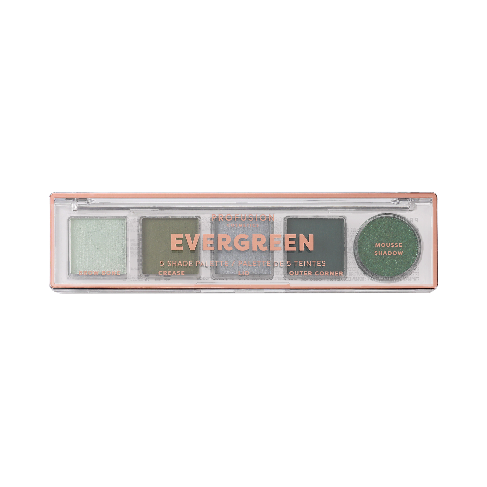 Evergreen mini eyeshadow palettes, mini makeup palettes