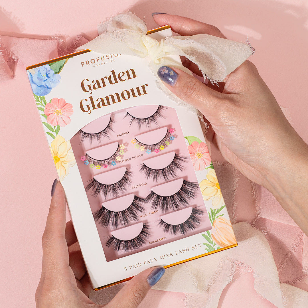 Garden Glamour's 5 Pair Faux Mink Eye Lashes Set , Fake Eyelashes