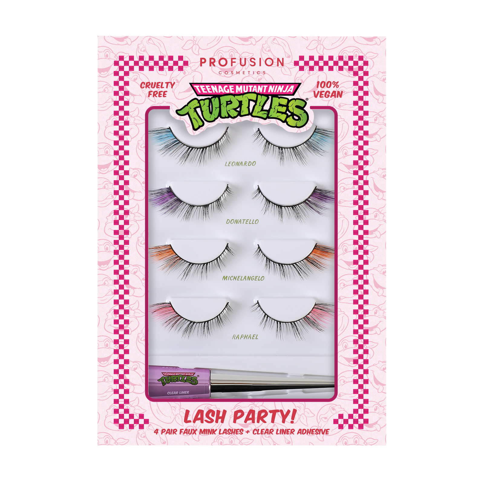 TMNT Eye Lashes Party set, fake eyelashes