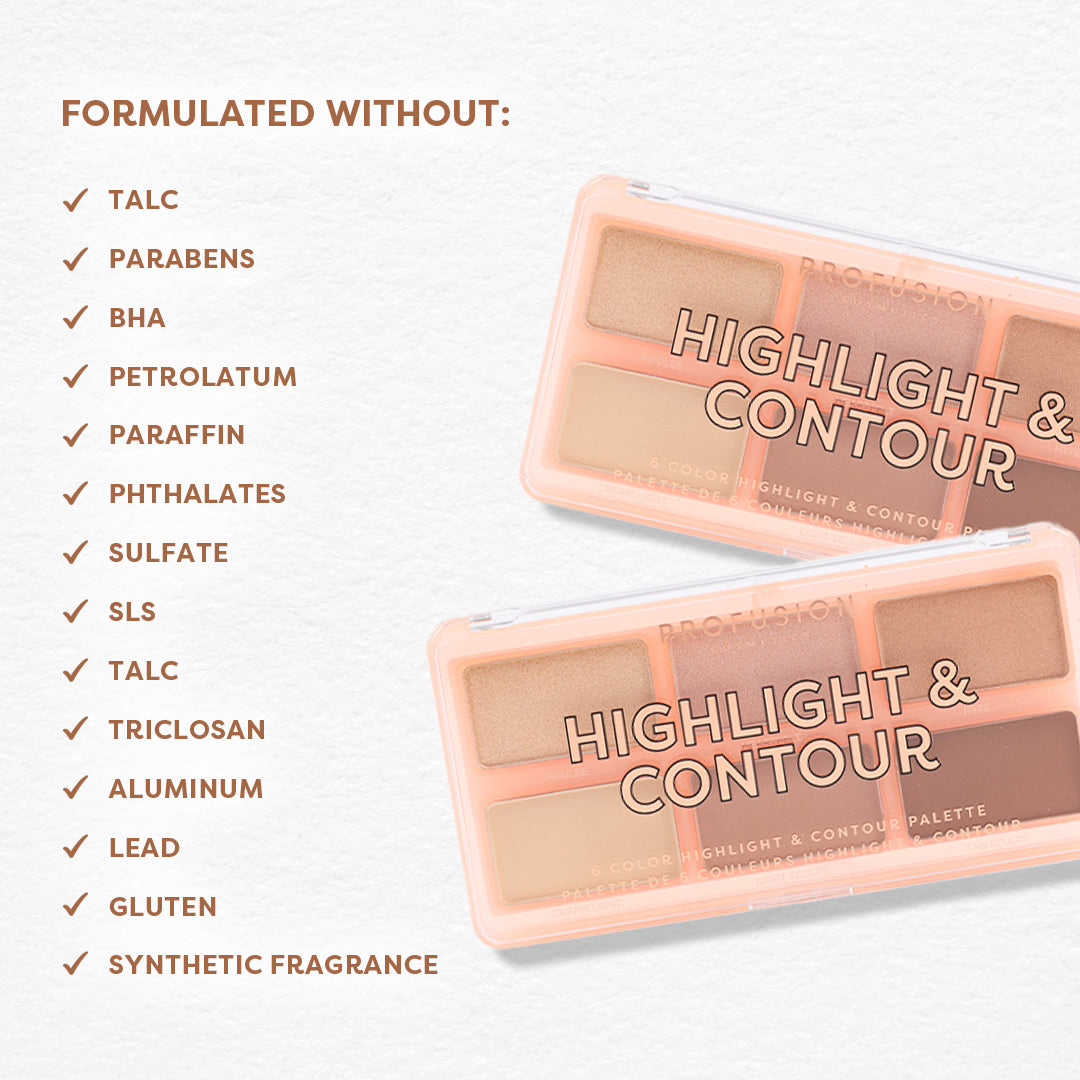 face highlight and contour palette