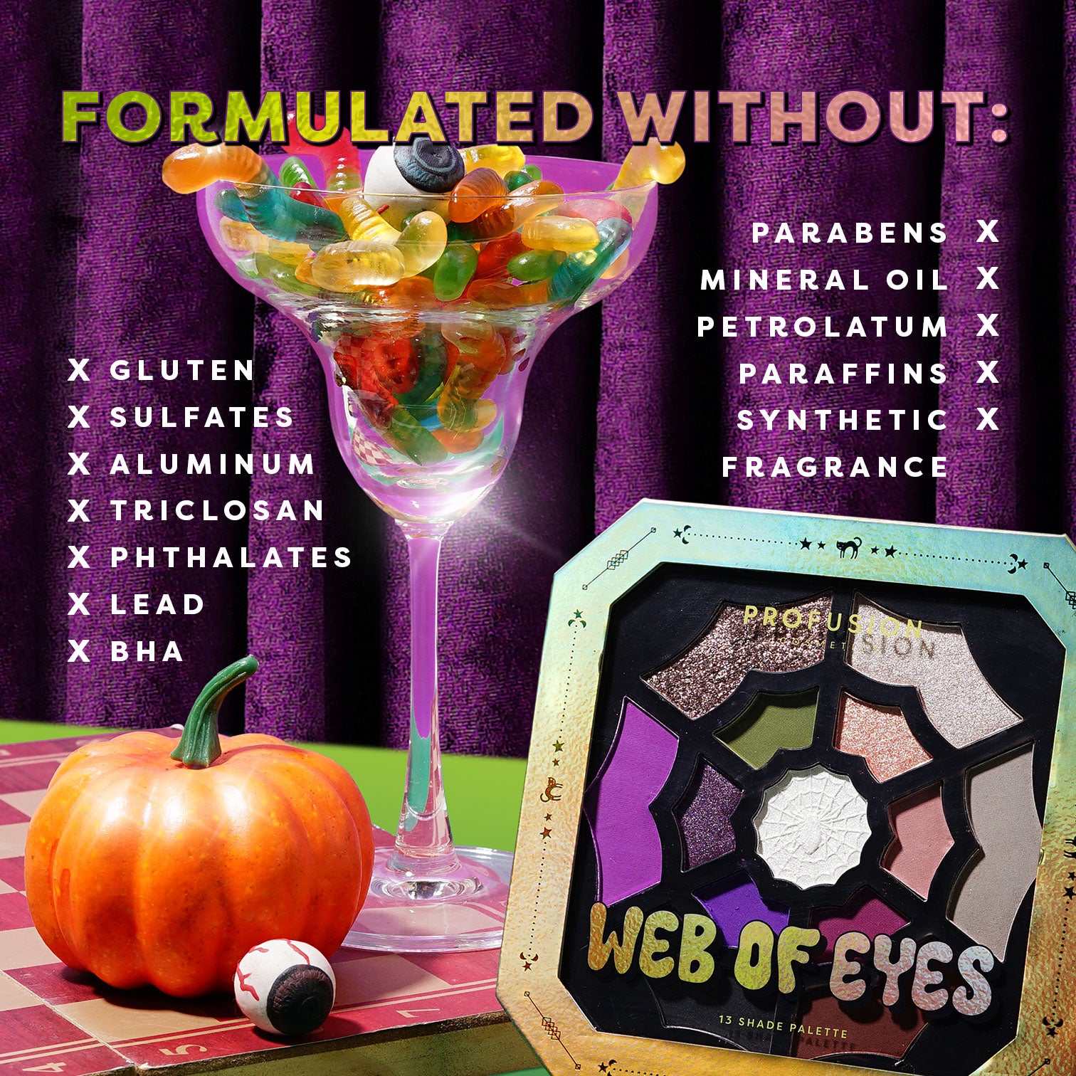 Monster Bash | Web of Eyes 13 Shade Palette Infographics