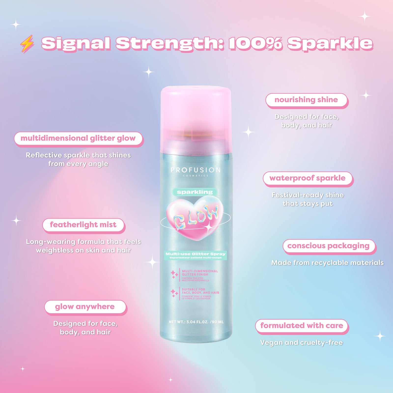 Sparkling Glow Multi-use Glitter Spray