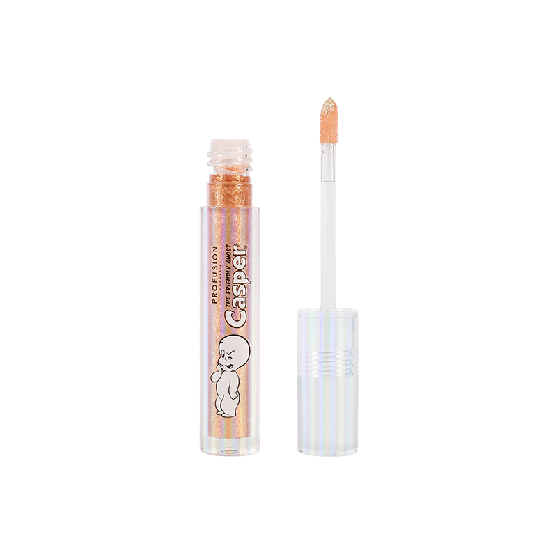 light copper iridescent lip topper opened showing lip applicator