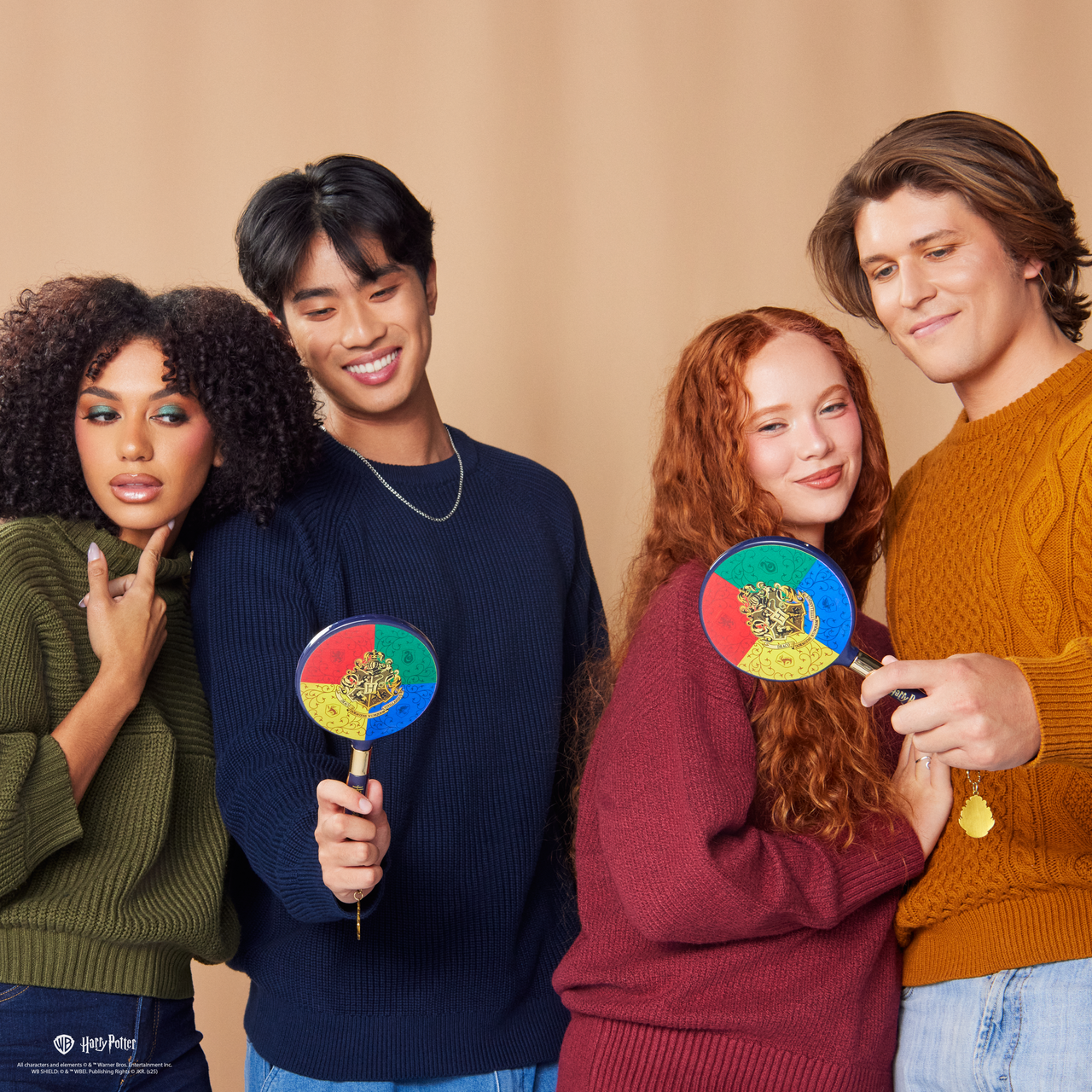 Harry Potter Holiday | Hogwarts™ House Pride Handheld Mirror model with product