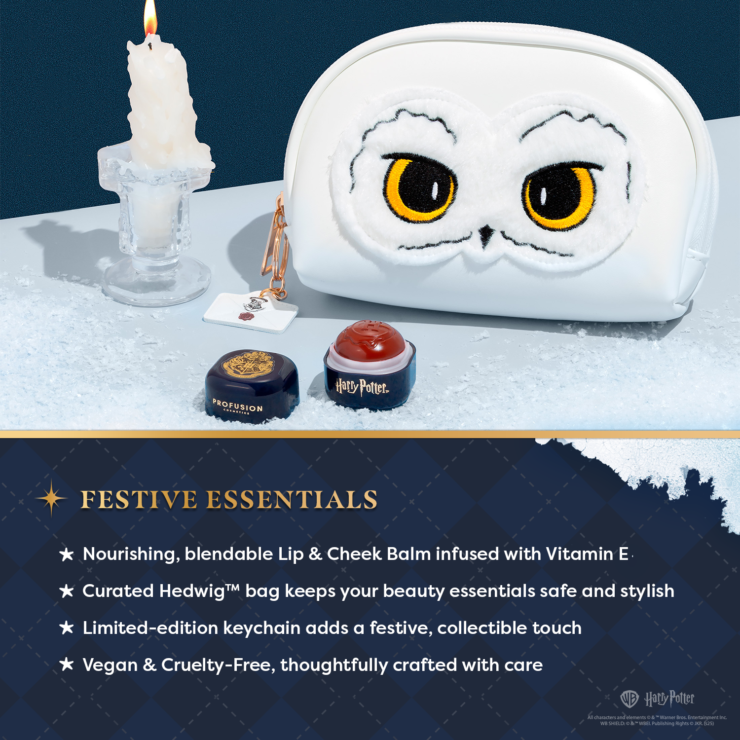 Harry Potter Holiday | Hedwig™ Makeup Bag Infographics