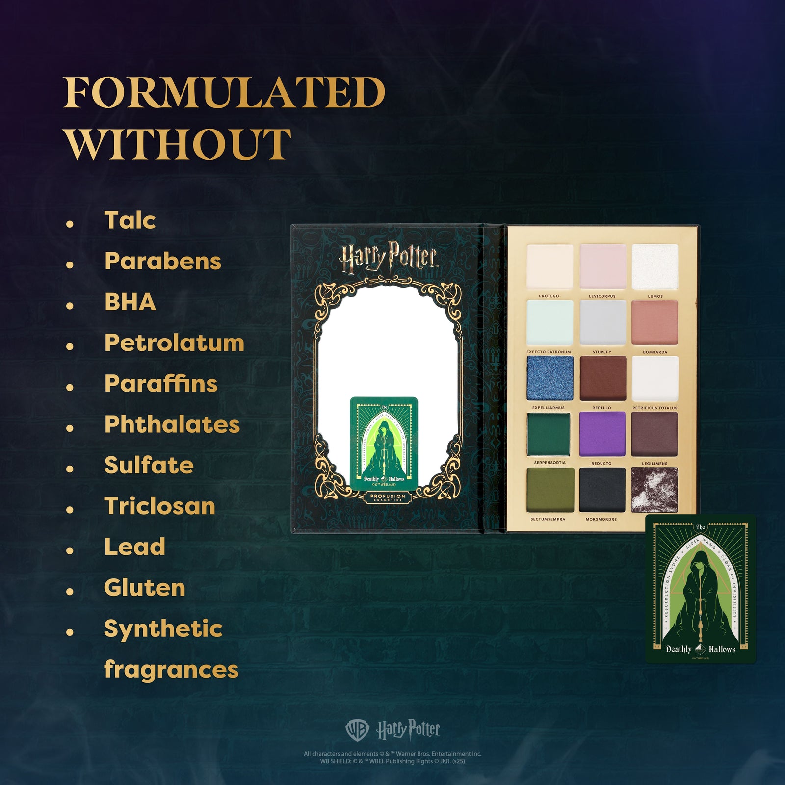 HP Dark Arts | The Dark Arts 15 Shade Palette Call outs