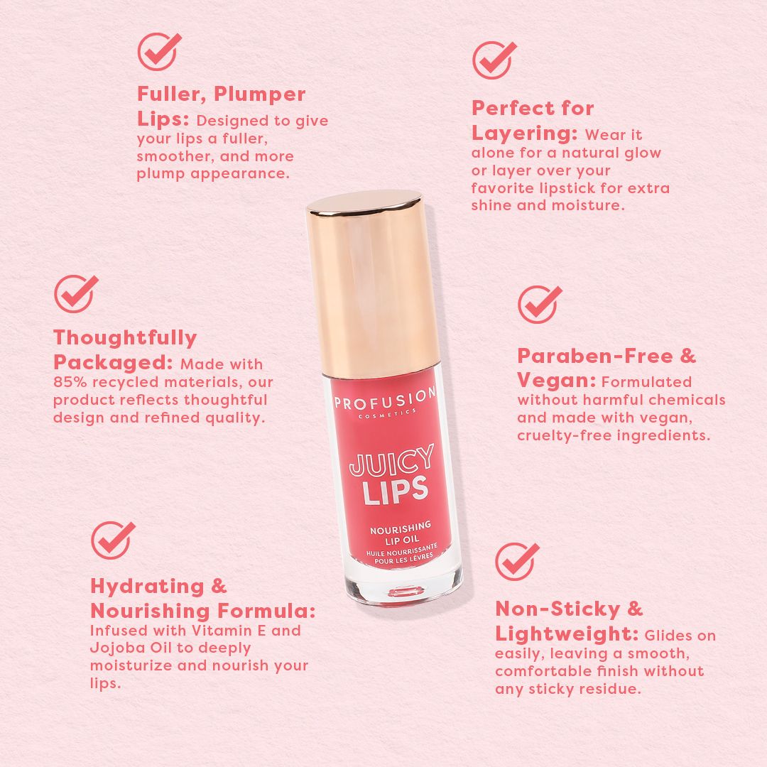Lip Oil Infographic Benefits