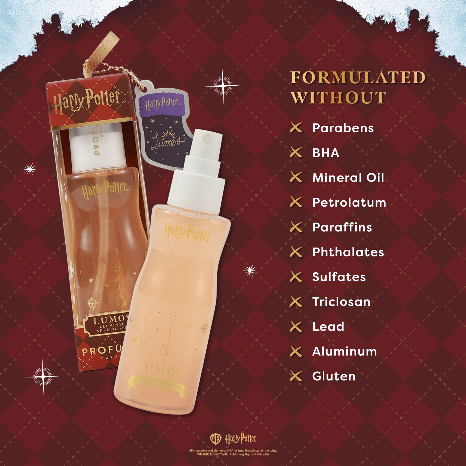 Harry Potter Holiday | Lumos™ Illuminating Setting Spray Infographics