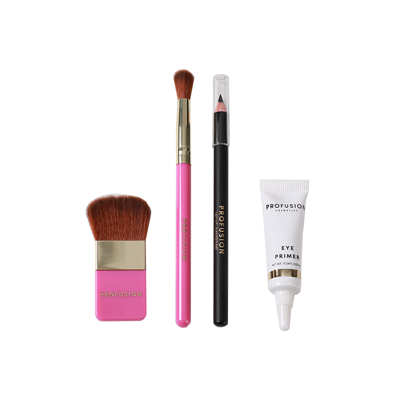 festive glam, eyeliner, eyeshadow primer, makeup brushes set, highlighter