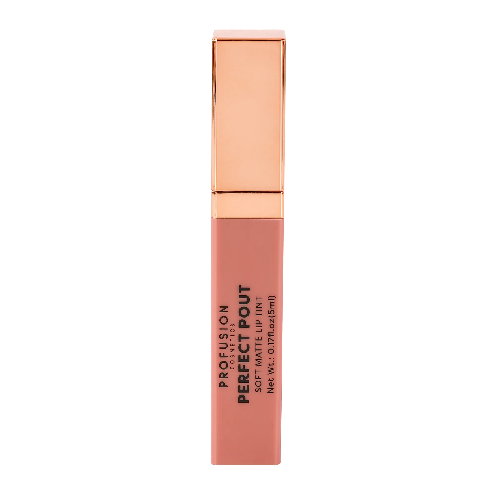 Profusion Cosmetics Perfect Pout Soft Matte Lip Tint in a warm nude shade.