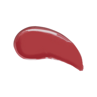 Profusion Cosmetics nude lip gloss swatch in a rich, deep rose shade.