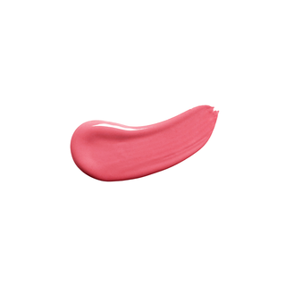 Swatch of Profusion Lychee Glaze lip stain in a smooth rosy pink shade on a white background.