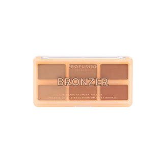 Profusion Cosmetics Bronzer 6-Shade Bronzer Palette shown closed, featuring six warm matte and shimmer bronzer tones