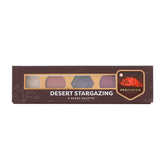 Profusion Cosmetics Desert Stargazing 5 Shade Palette, featuring earthy and shimmering eyeshadows.