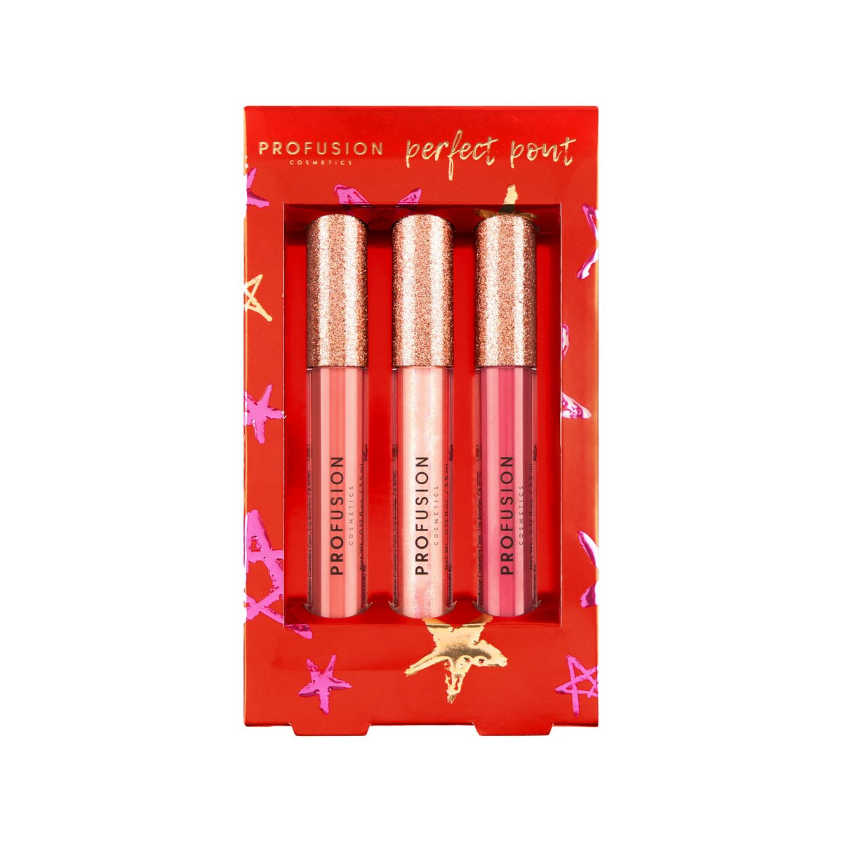 Crimson Perfect Pout – 3-Piece Lip Gloss Set