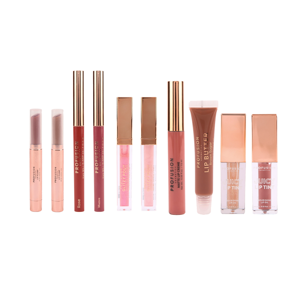 Crimson Festive Lips 10 Piece Lip Collection | Profusion Cosmetics