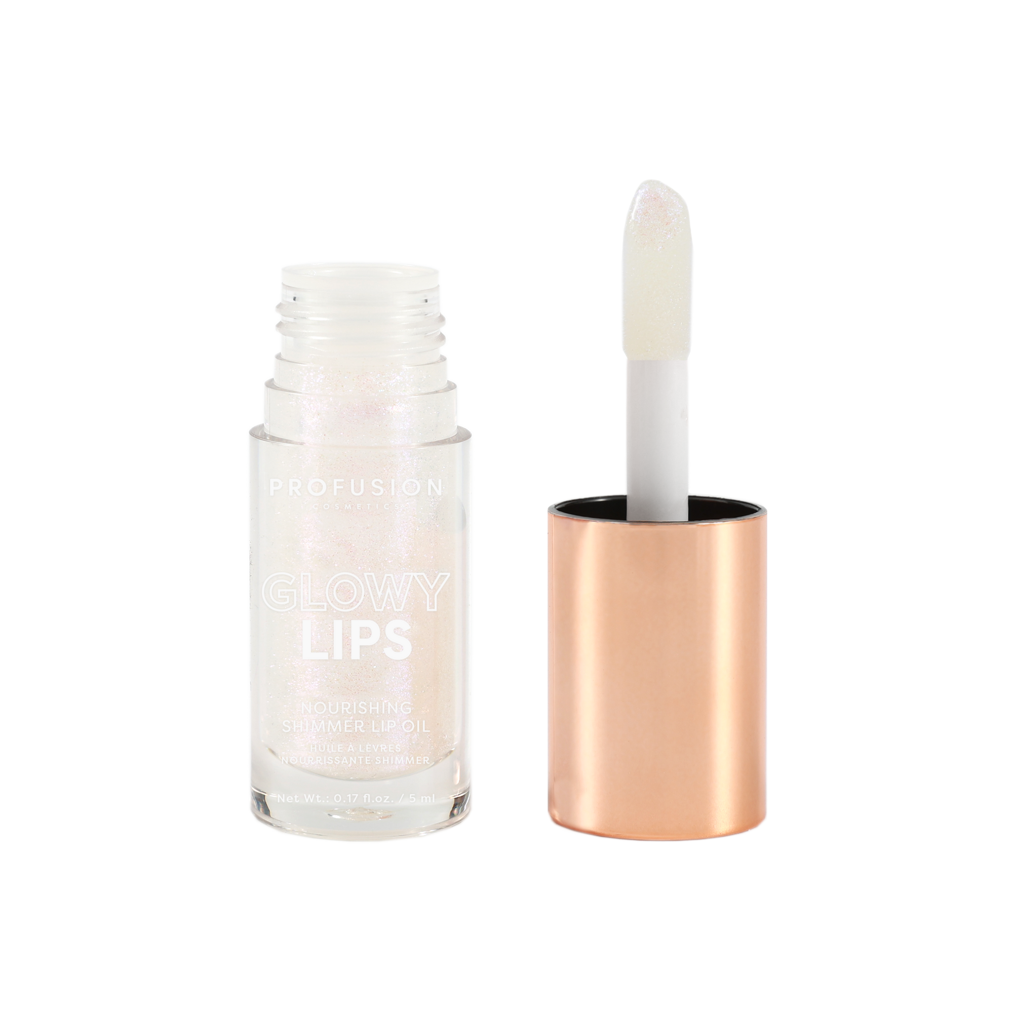 Glowy Lips Nourishing Shimmer Lip Oil - Sprinkles component opened
