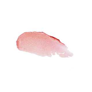 Swatch of shimmery light pink lip gloss.