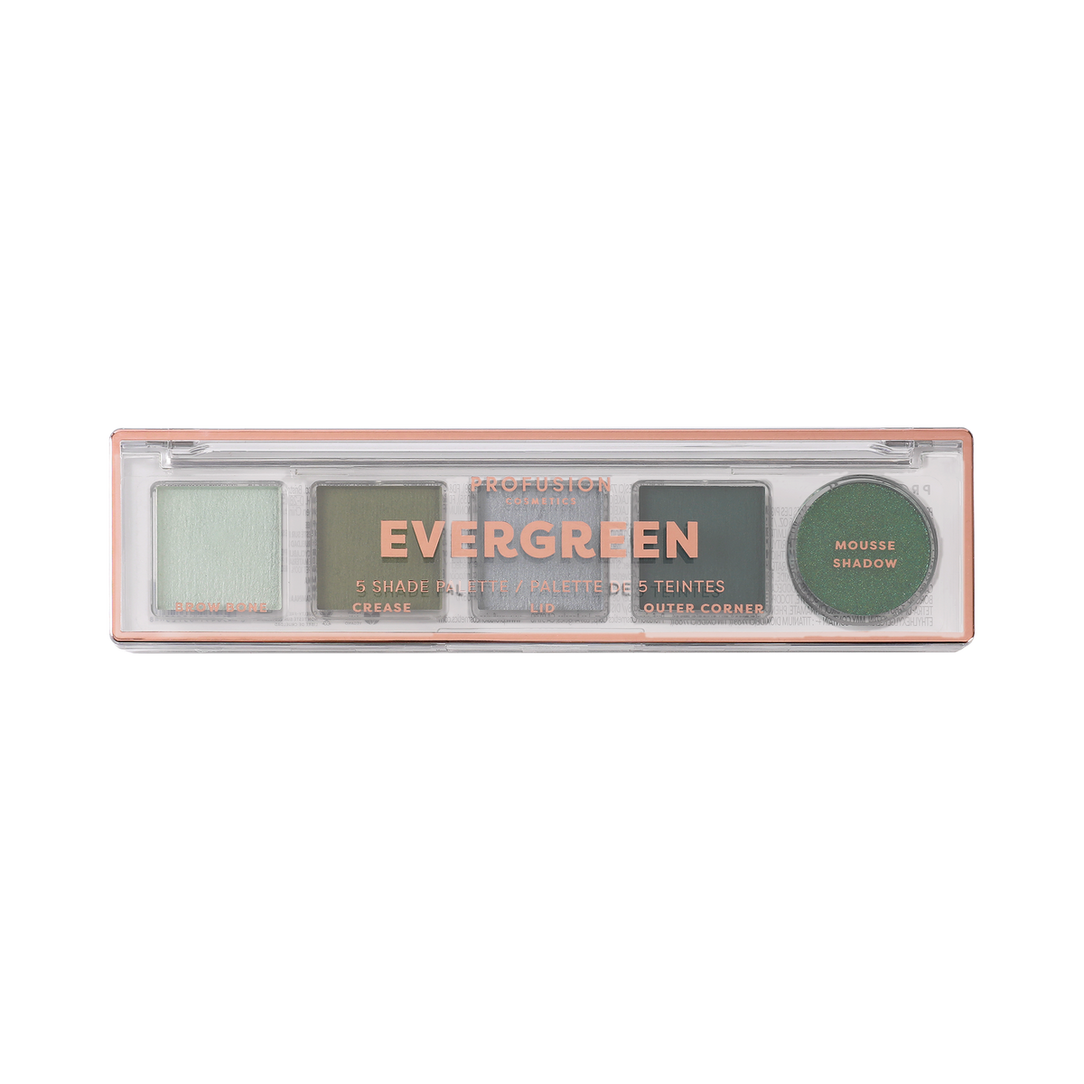 Evergreen mini eyeshadow palettes, mini makeup palettes