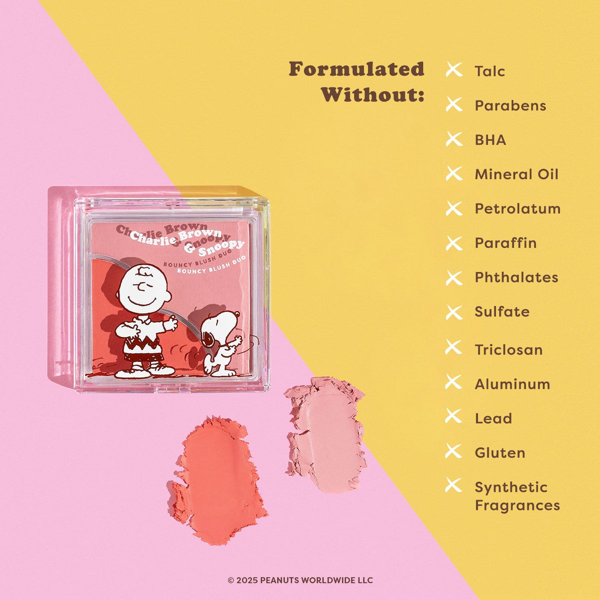 Peanuts 75th Charlie Brown & Snoopy Bouncy Blush Duo Infographics