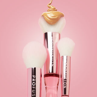 Face Essentials lifestyle with foundation swatch