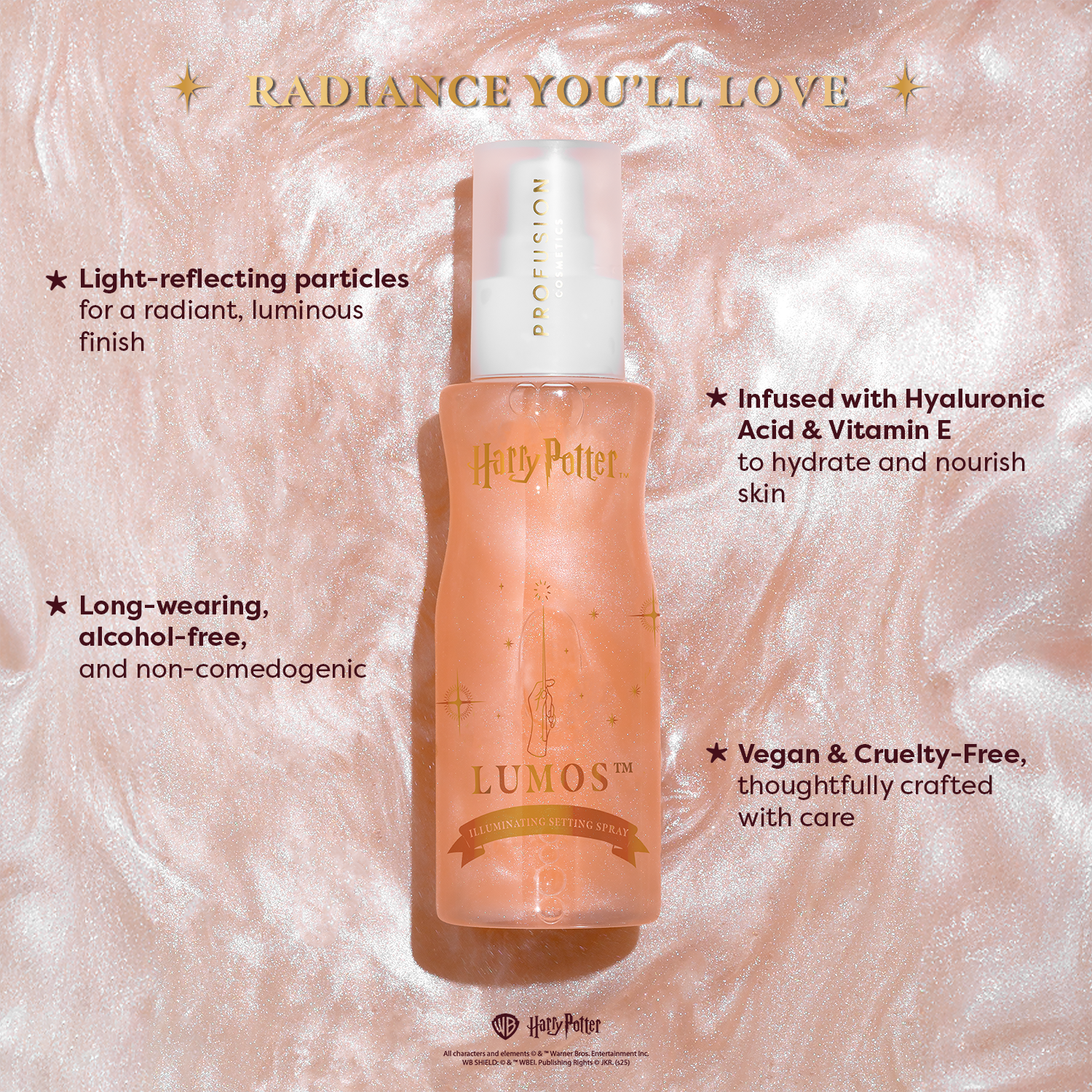 Harry Potter Holiday | Lumos™ Illuminating Setting Spray Infographics