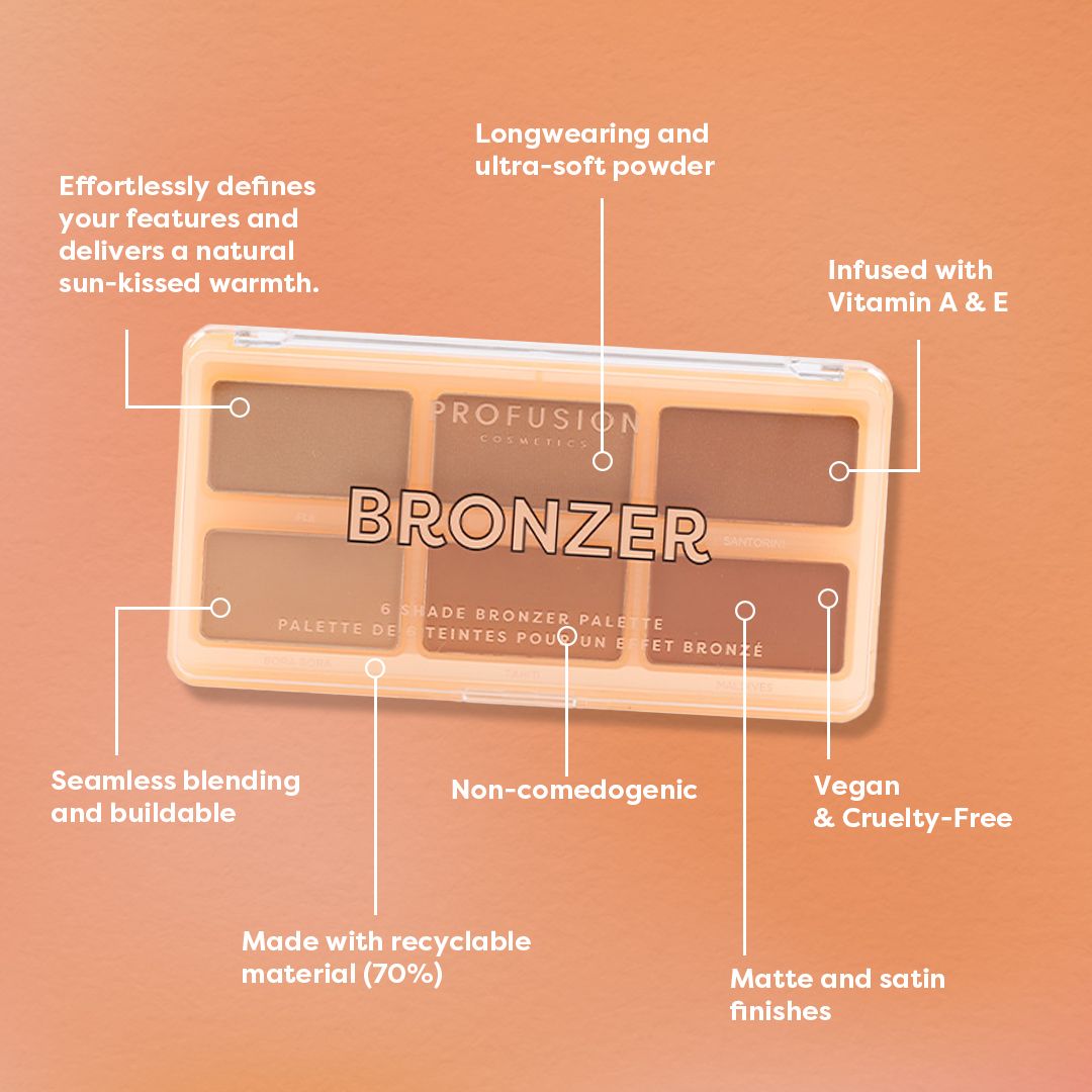 Bronzer 6 Shade Face Palette