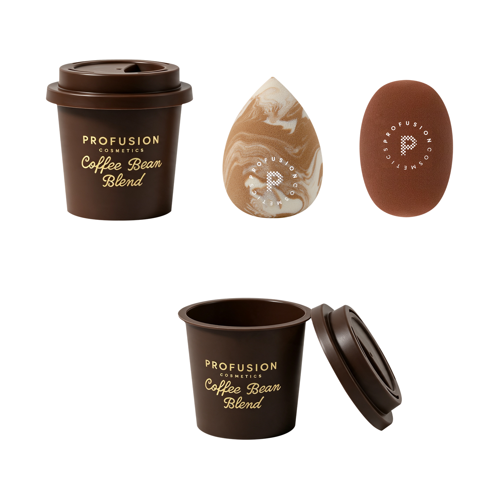 Coffee Bean Blend Blending Sponge & Case Set