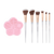 6 makeup brush with a brush cleaner made with silicone