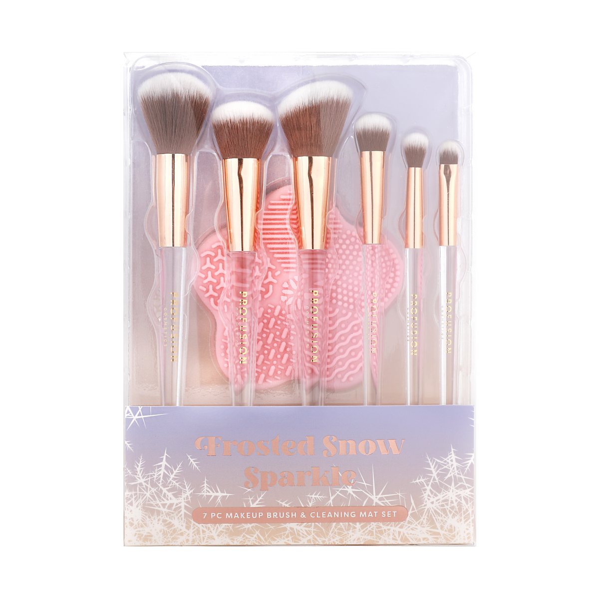 6 makeup brush with brush cleaner in a box