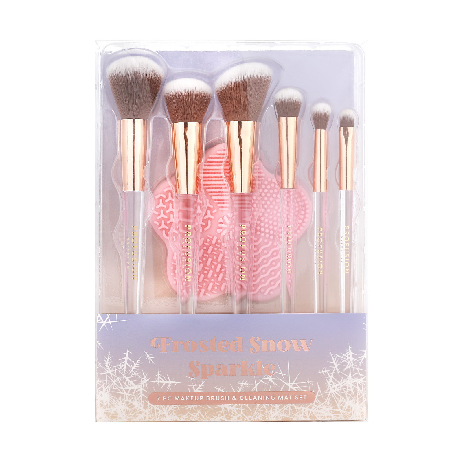 6 makeup brush with brush cleaner in a box