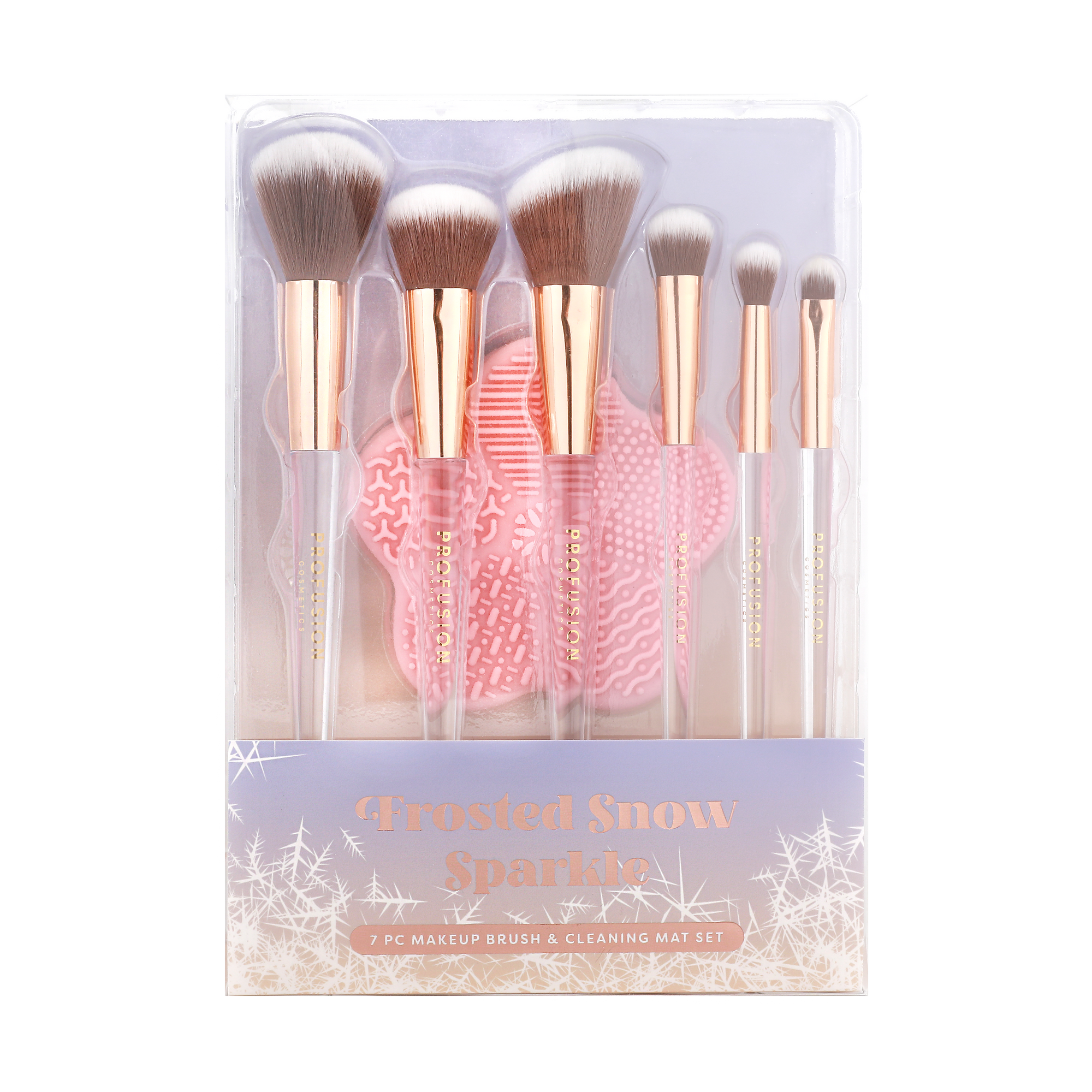 6 makeup brush with brush cleaner in a box