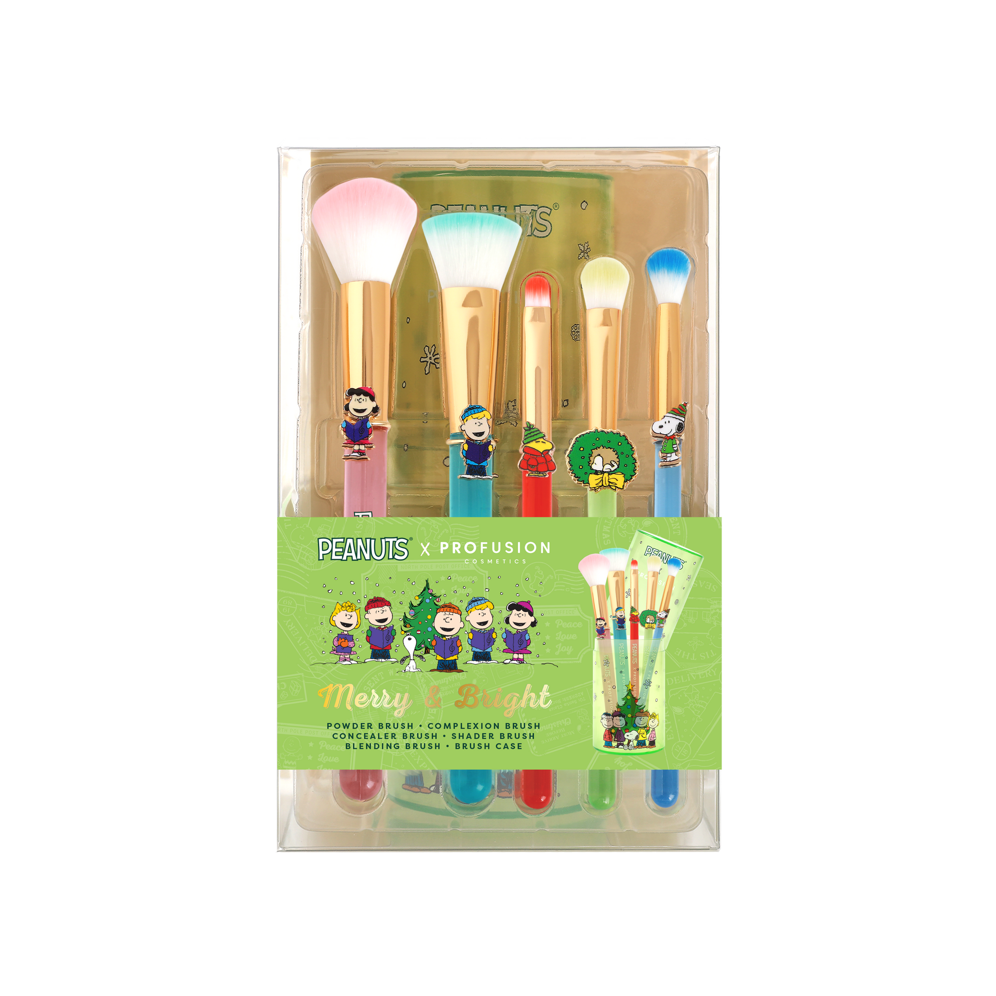 Peanuts Holiday | Merry & Bright Brush Set with Case