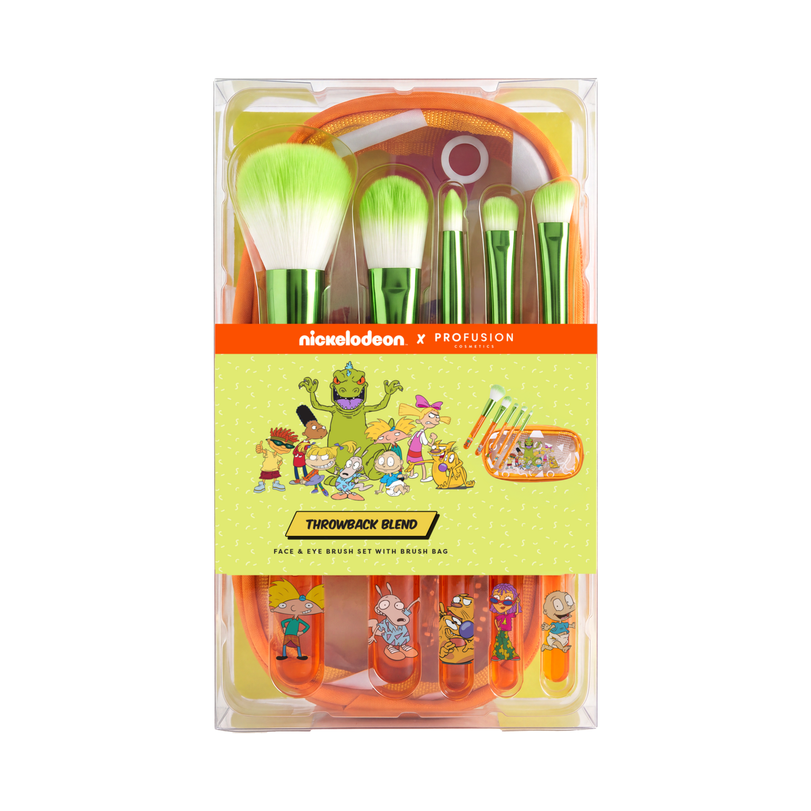 Nick 90s | 5 PC Brush Set with Cosmetic Bag