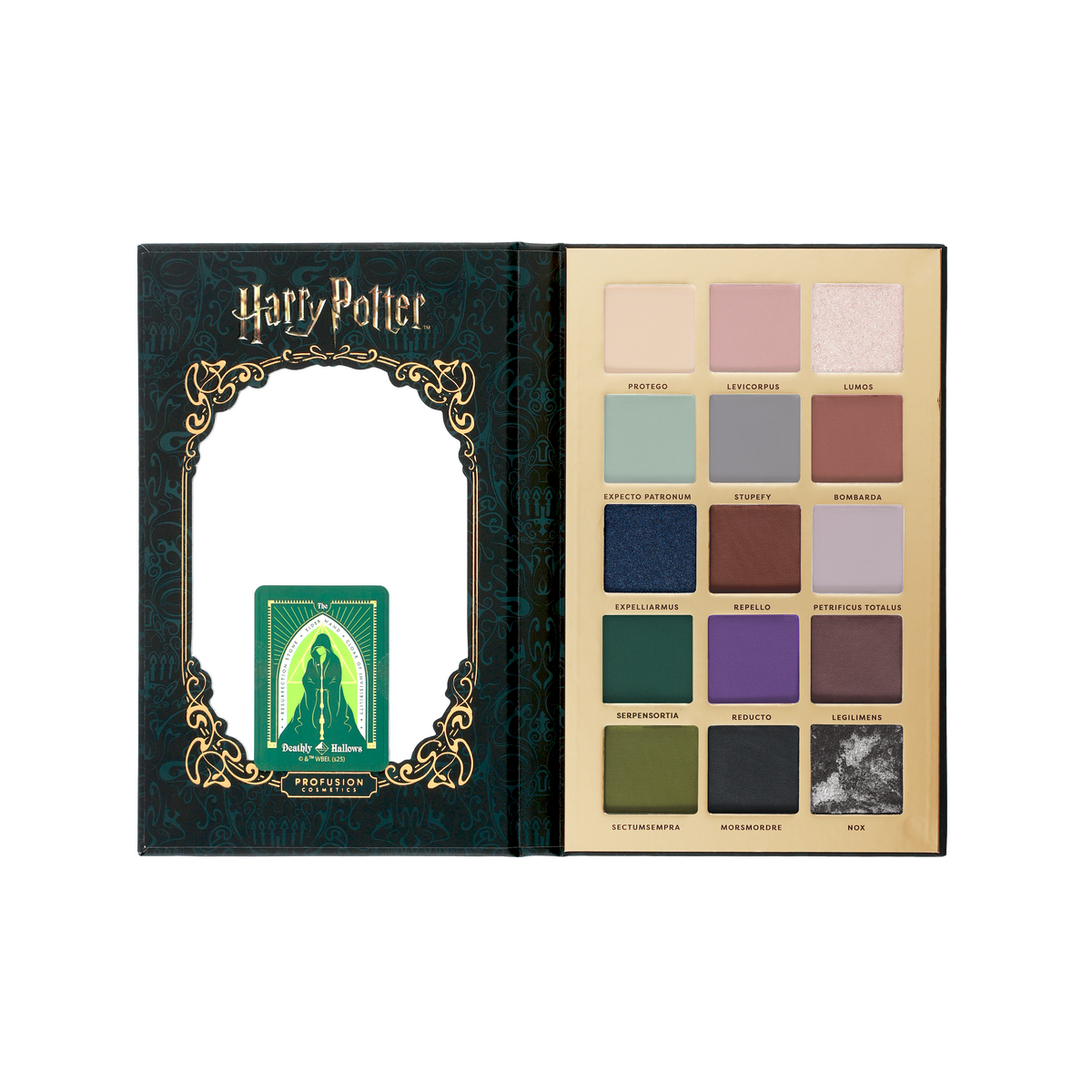 HP Dark Arts | The Dark Arts 15 Shade Palette Open