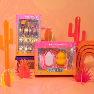 Es una vibra | Juego de brochas para rostro y ojos Feel the Beat de 4 piezas