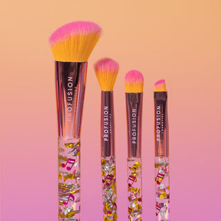Es una vibra | Juego de brochas para rostro y ojos Feel the Beat de 4 piezas