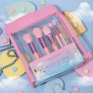 Dear Cupid - Juego de brochas para rostro y ojos de 5 piezas Struck By Love