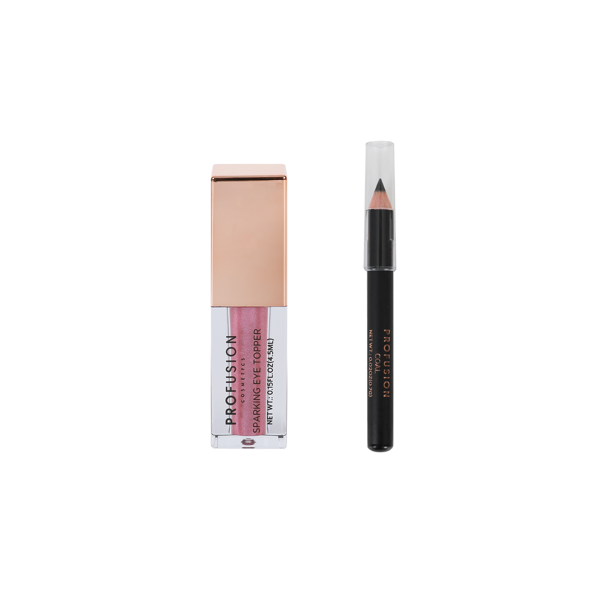 a set of sparkling eye topper with eyeliner pencil