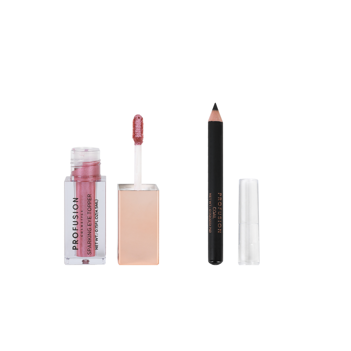 uncapped sparkling eye topper and uncapped eyeliner