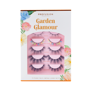 Garden Glamour's 5 Pair Faux Mink Eye Lashes Set , Fake Eyelashes