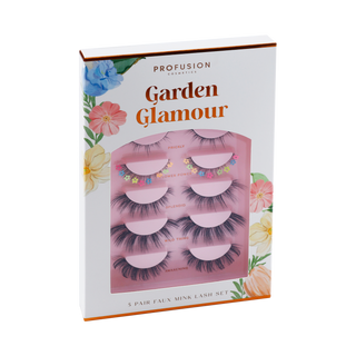 Garden Glamour's 5 Pair Faux Mink Eye Lashes Set , Fake Eyelashes