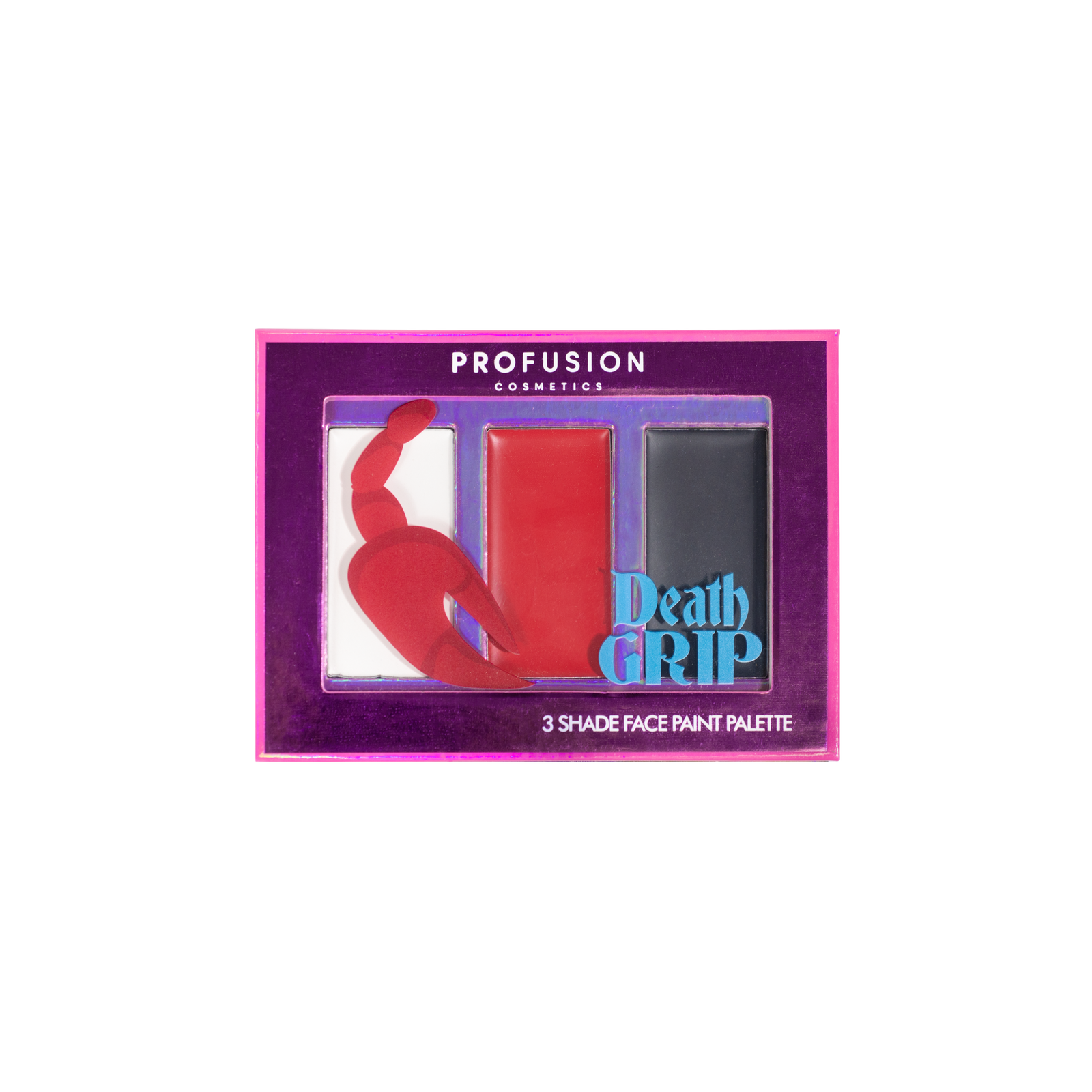 3 shade face paint palette in a box