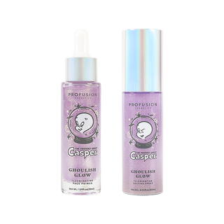 one bottle is illuminating face primer. another bottle is illuminating setting spray