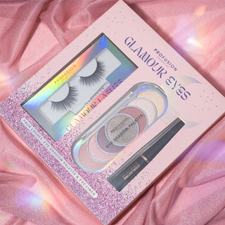 3 PC EYE SET, Fake Eyelashes, Eyeshadow Palette and Eye Liner, Eyeliner