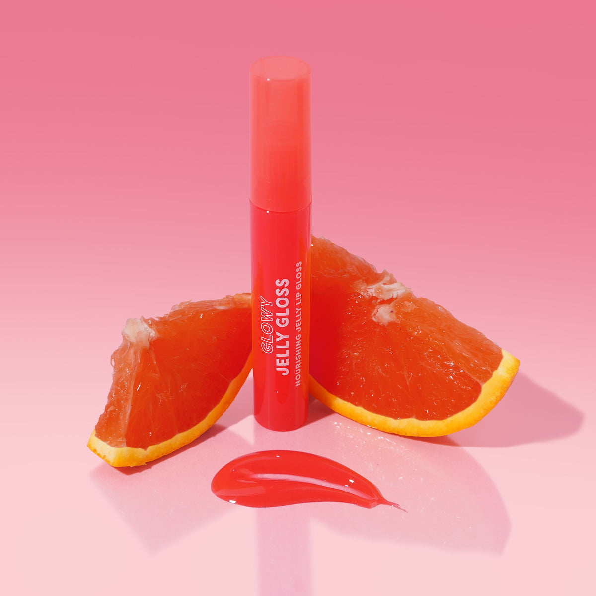 Glowy Jelly Gloss Nourishing Jelly Lip Grapefruit Jelly Lifestyle with Swatch