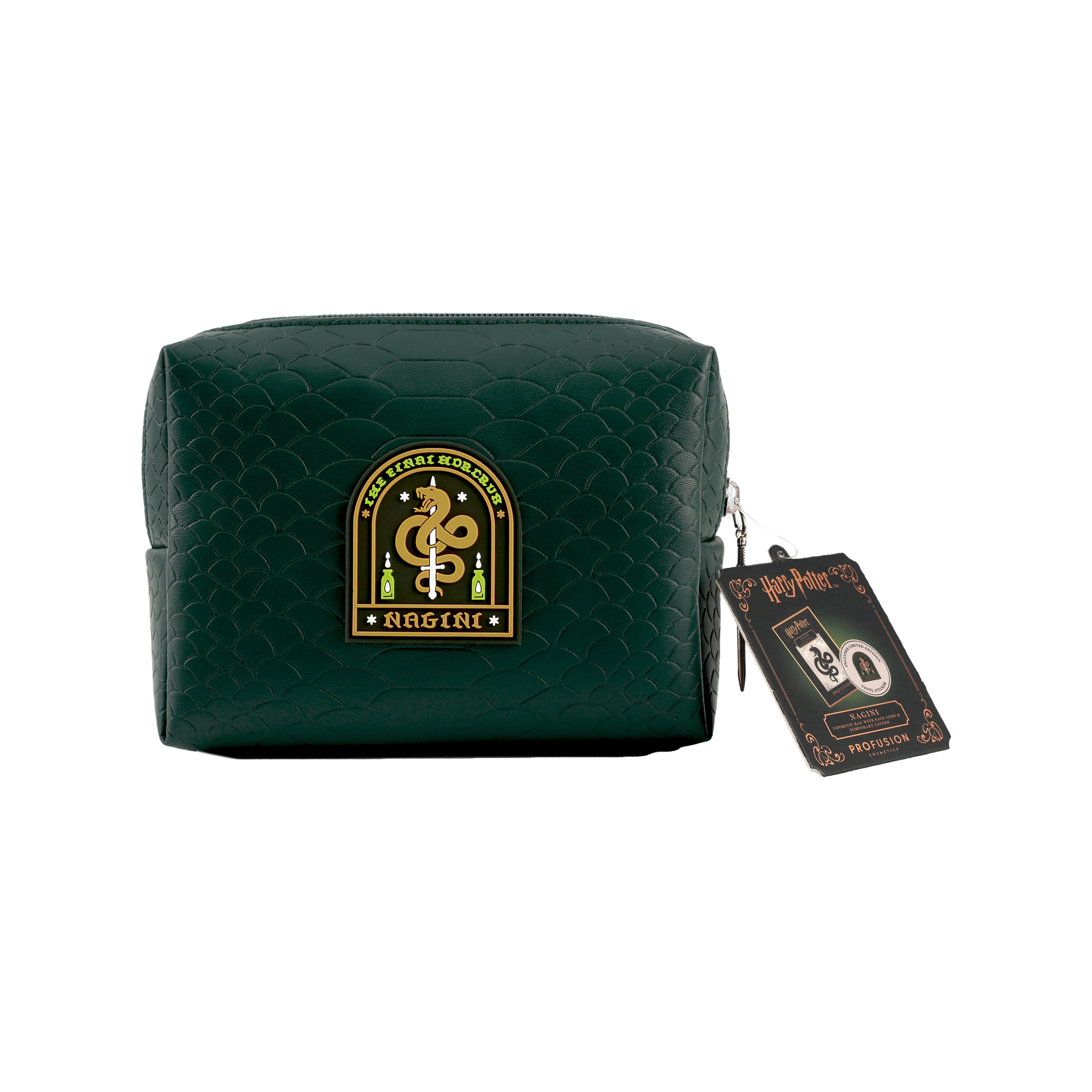 HP Dark Arts | Nagini Cosmetic Bag with Face Gems & Temporary Tattoo