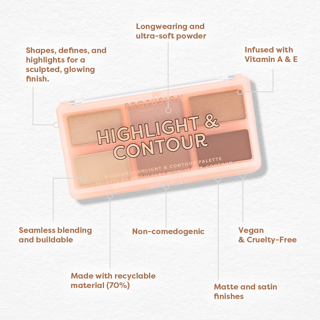face highlight and contour palette 